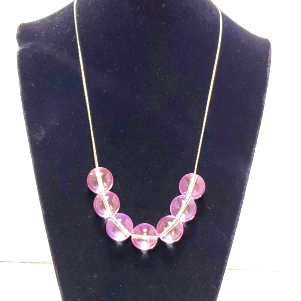 French connection multi ball violet/silver neck
